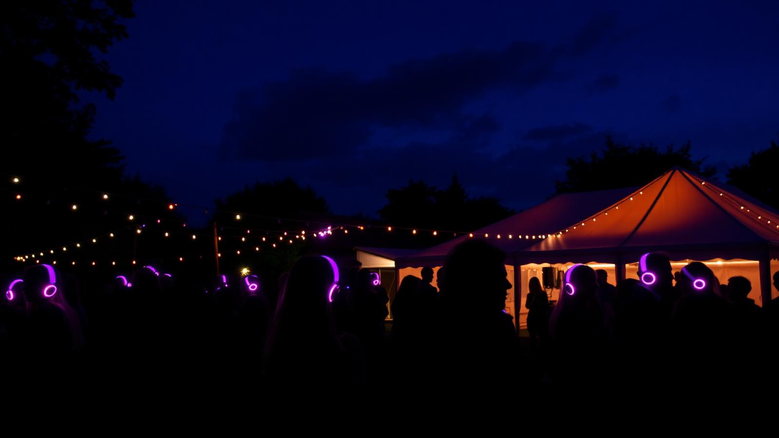 Summer garden parties & festivals silent disco hire in Devon